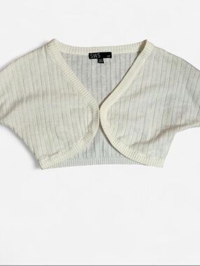Ivory Cropped Bolero Sweater